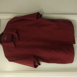 Mens cranberry button down shirt. Xl